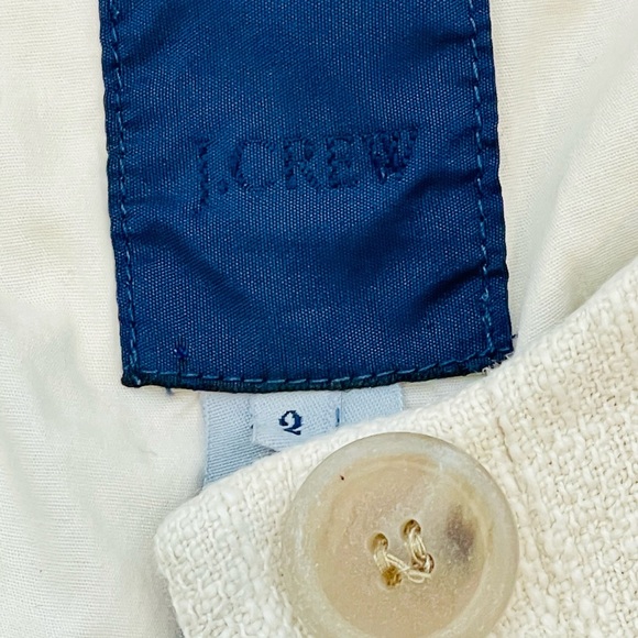 J. Crew Beige Tweed Capped Sleeves Popover Top. Size 2 - Picture 11 of 12